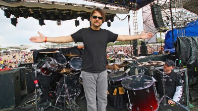 AUSTIN, TX - NOVEMBER 06: Slayer drummer Dave Lombardo backstage on day three of Fun Fun Fun Fest at Auditorium Shores on November 6, 2011 in Austin, Texas. (Photo by Jay West/WireImage)